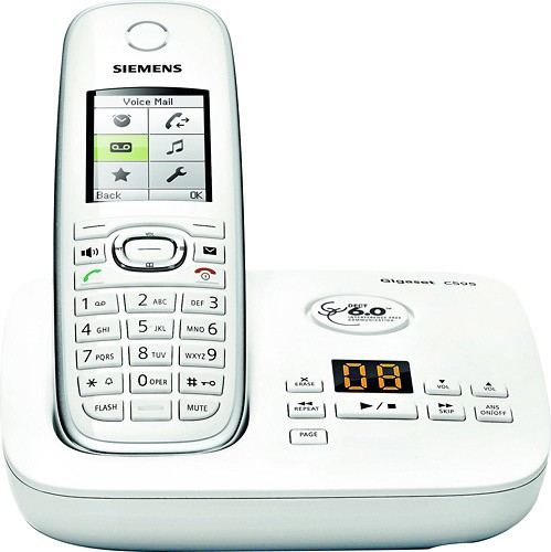 Siemens Gigaset C595 DECT 6.0 Cordless Phone with Answering System - White