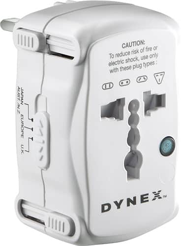 Dynex™ - Travel Adapter Plug - Angle