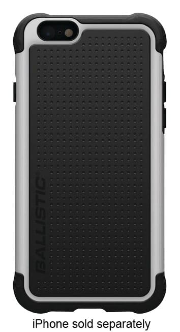 Ballistic - Tough Jacket Case for Apple® iPhone® 6 - Black/White - Larger Front