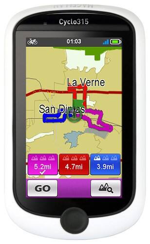 Magellan - Cyclo 315HC 3" GPS Cycling Computer with Built-In Bluetooth - White/Black - Larger Front