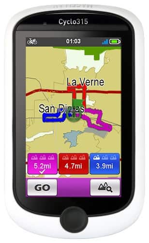 Magellan - Cyclo 315HC 3" GPS Cycling Computer with Built-In Bluetooth - White/Black - Larger Front