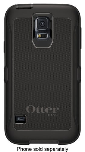 OtterBox - Defender Series Soft Shell Case for Samsung Galaxy S 5 Cell Phones - Black - Larger Front