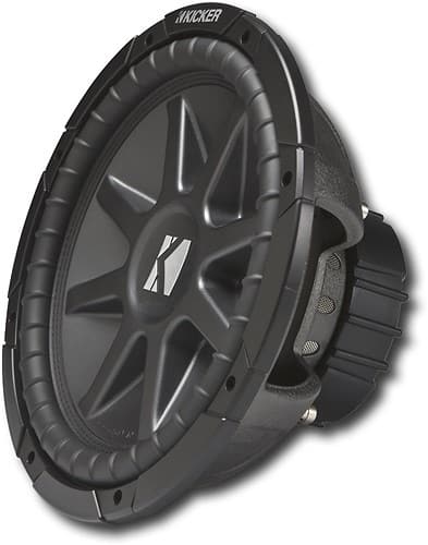 Kicker - CompVR 10" Dual-Voice-Coil 2-Ohm Subwoofer - Angle