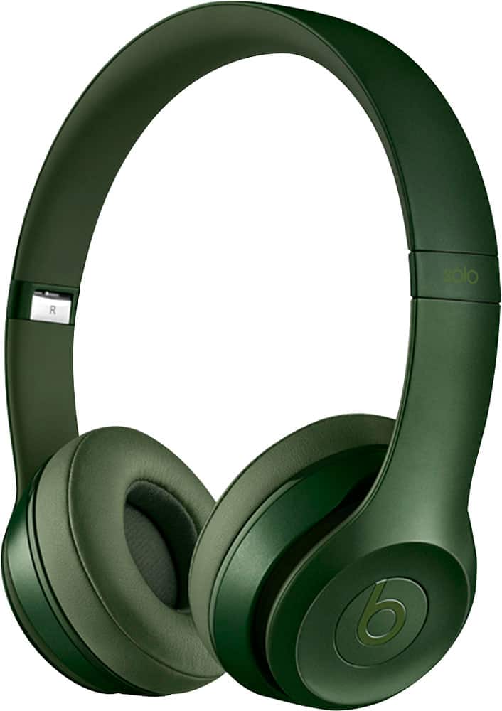 Beats by Dr. Dre - Solo 2 On-Ear Headphones - Hunter Green - Left Zoom