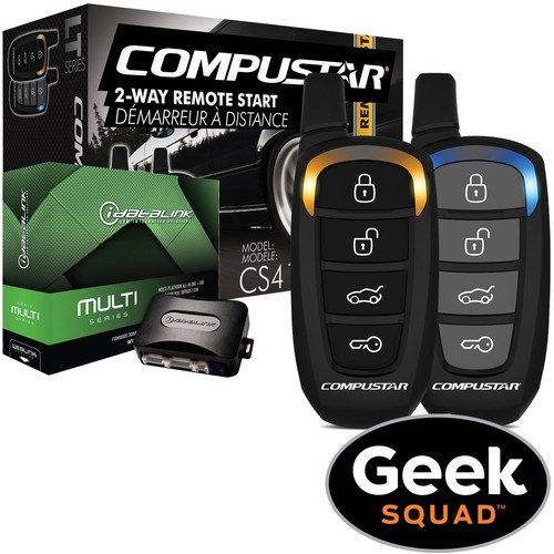 CompuStar CompuStar 2-Way LED Vehicle Remote Starter Kit with Geek Squad Installation - Best Buy