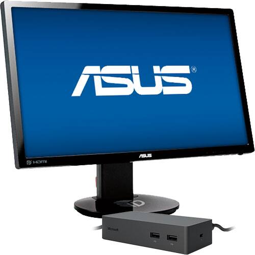 ASUS 24" LED Full HD Monitor & Microsoft Surface Dock Package - largeImage
