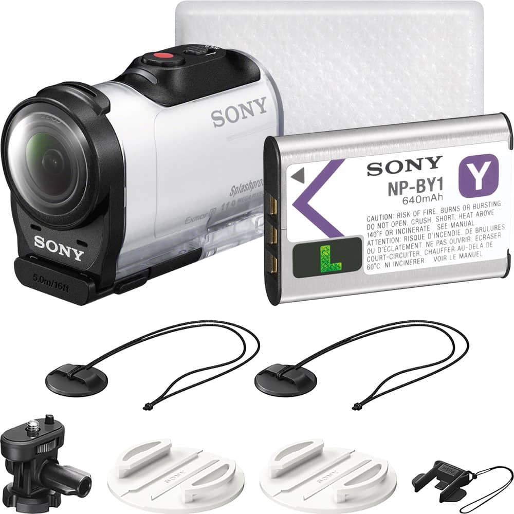 Sony AZ1VR HD Mini Action Cam with Remote White HDRAZ1VR/W Best Buy