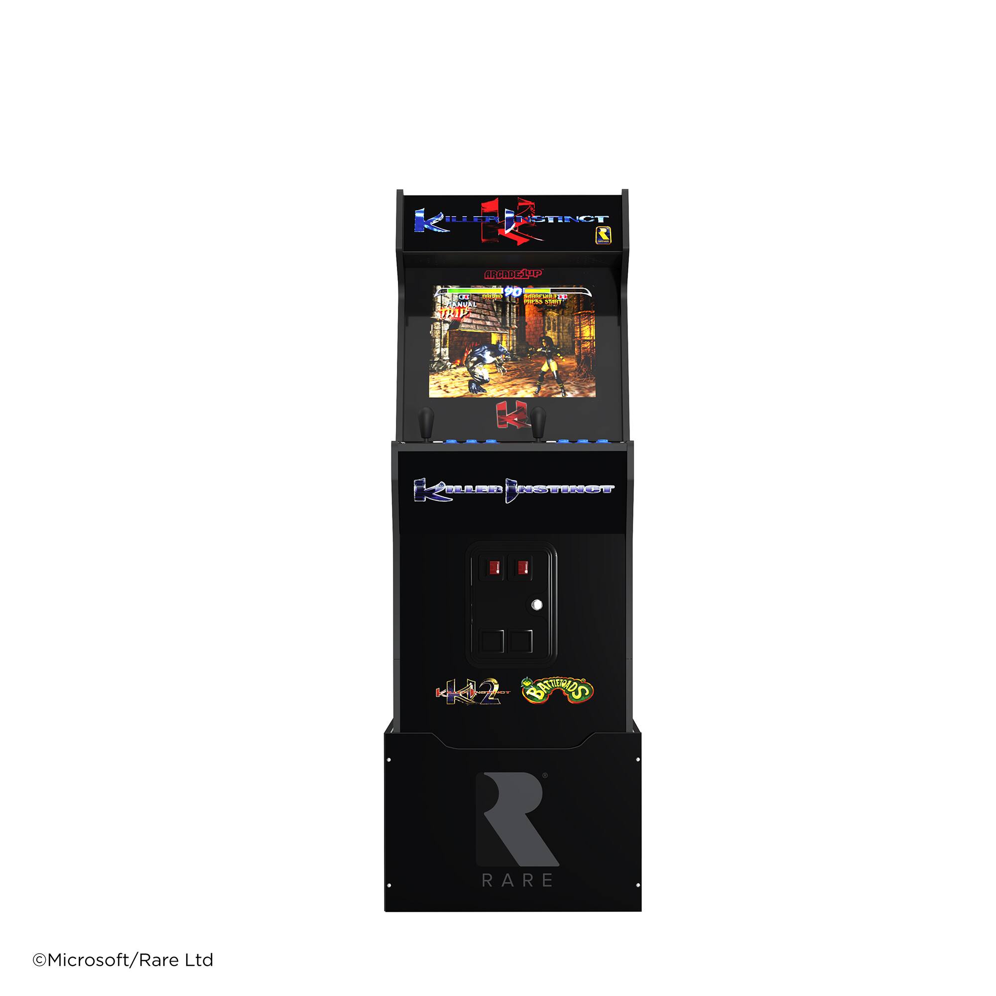 Arcade1Up Killer Instinct Arcade With Stool Riser Lit Deck Lit