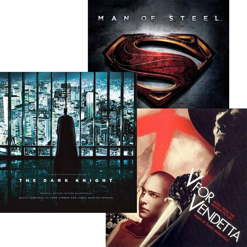 CDs and vinyl record