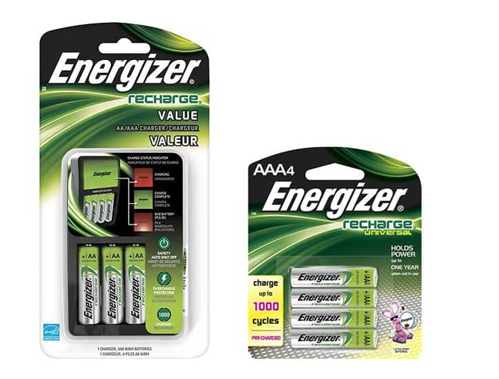 rechargeable batteries and battery charger