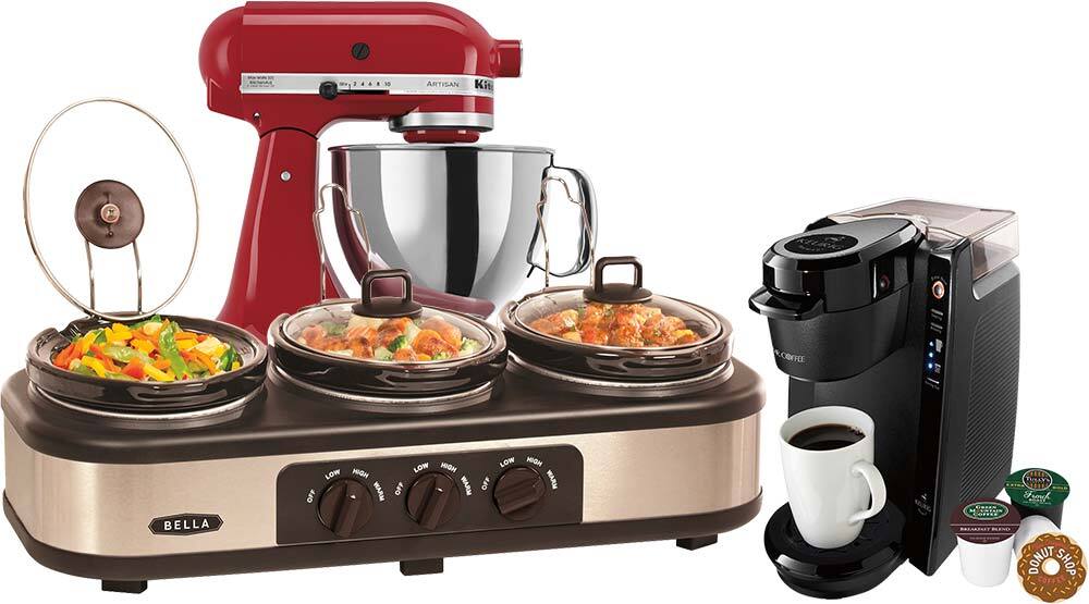 Slow cooker, coffee maker, stand mixer
