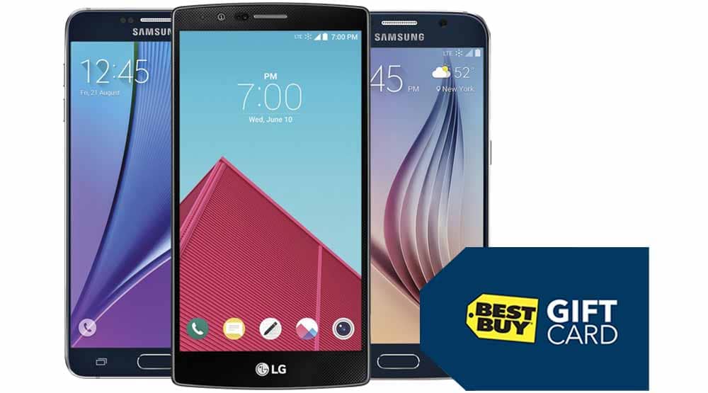 Cell phones with gift card