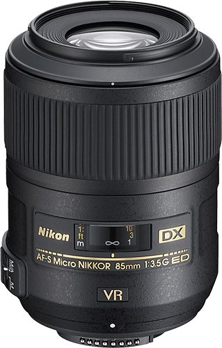 

Nikon - AF-S DX Micro Nikkor 85mm f/3.5G ED VR Telephoto Lens for DX SLR Cameras - Black