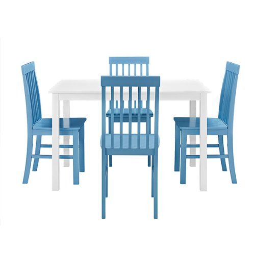 Walker Edison - Modern Rectangular 5-Piece Wood Kitchen Dining Set - Powder Blue/White
Walker Edison - Modern Rectangular 5-Piece Wood Kitchen Dining Set - Powder Blue/White
