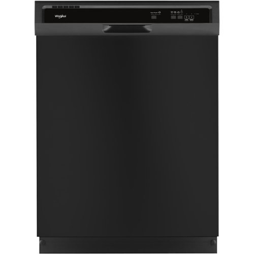 

Whirlpool - 24" Front Control Built-In Dishwasher with 1-Hour Wash Cycle, 55dBA - Black