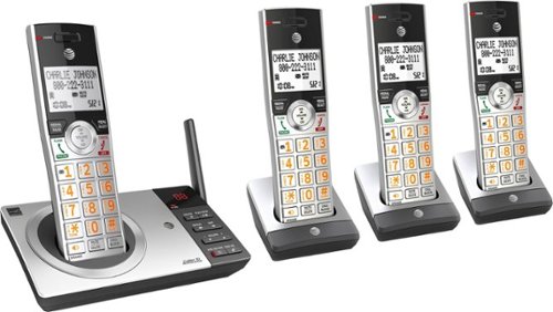 

AT&T - CL82407 DECT 6.0 Expandable Cordless Phone System with Digital Answering System and Smart Call Blocker - Silver/black