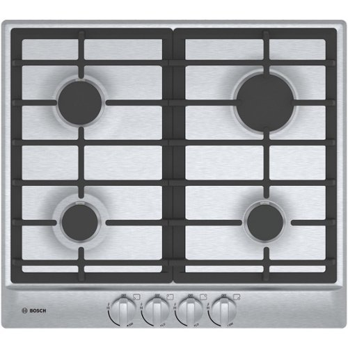 

Bosch - 500 Series 24" Built-In Gas Cooktop with 4 burners - Stainless steel
