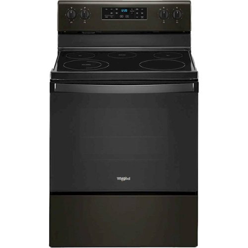 

Whirlpool - 5.3 Cu. Ft. Freestanding Electric Range with Self-Cleaning and Frozen Bake™ - Black Stainless Steel