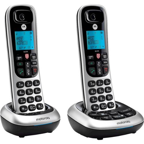 

Motorola - MOTO-CD4012 Expandable Cordless Phone System with Digital Answering System - Black