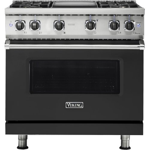 Viking - Professional 5 Series 5.1 Cu. Ft. Freestanding LP Gas Convection Range - Cast Black
Viking - Professional 5 Series 5.1 Cu. Ft. Freestanding LP Gas Convection Range - Cast Black