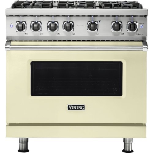 Viking - Professional 5 Series 5.1 Cu. Ft. Freestanding LP Gas Convection Range - Vanilla Cream
Viking - Professional 5 Series 5.1 Cu. Ft. Freestanding LP Gas Convection Range - Vanilla Cream