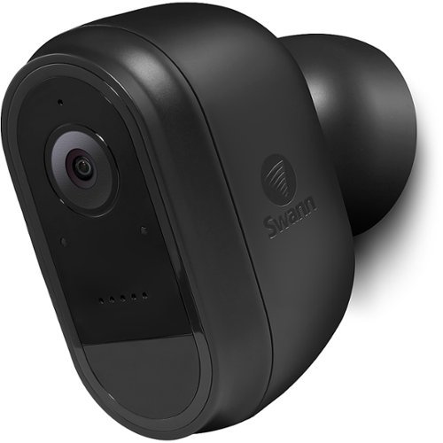 Swann - Indoor/Outdoor 1080p Wi-Fi Wire-Free Surveillance Camera - Black