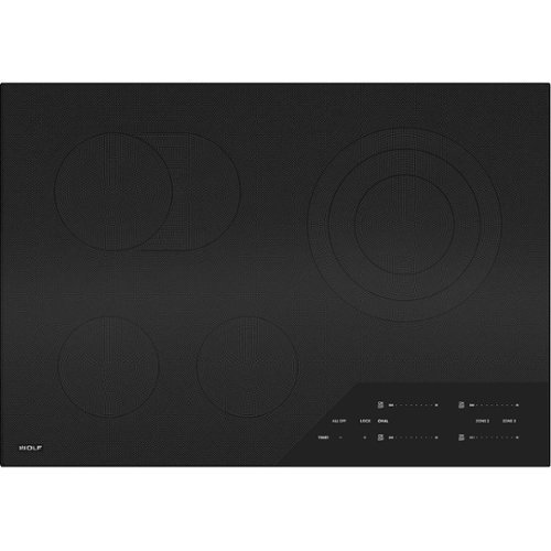 Wolf - Contemporary 30" Built-In Electric Cooktop with 4 Burners and Control Lock - Black
Wolf - Contemporary 30" Built-In Electric Cooktop with 4 Burners and Control Lock - Black