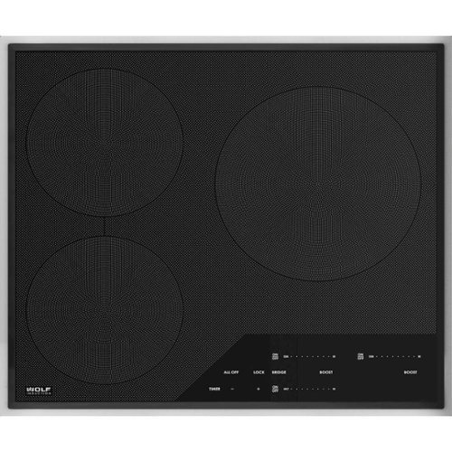 

Wolf - Transitional 24" Built-In Electric Induction Cooktop with 3 Burners and Control Lock - Black