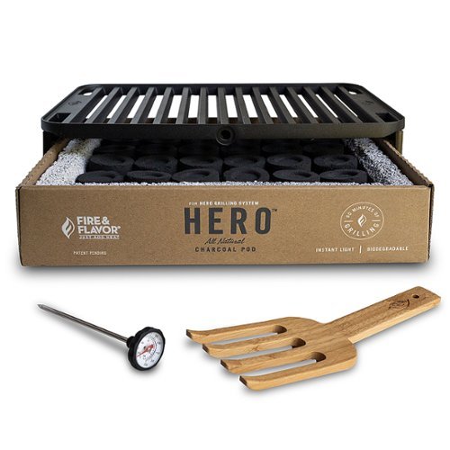 Fire & Flavor - HERO Charcoal Grill - Black