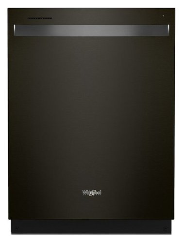 

Whirlpool - 24" Top Control Built-In Dishwasher with Stainless Steel Tub, Large Capacity & 3rd Rack, 47 dBA - Black Stainless with PrintShield Finish