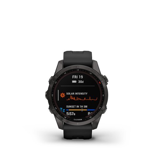 

Garmin - fēnix 7S Sapphire Solar GPS Smartwatch 42 mm Fiber-reinforced polymer - Carbon Gray DLC Titanium