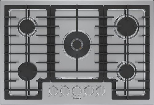 

Bosch - 800 Series 30" Built-In Gas Cooktop with 5 burners - Stainless steel