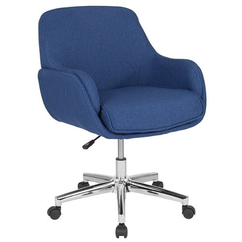 Flash Furniture - Rochelle Home and Office Upholstered Mid-Back Molded Frame Chair in - Blue Fabric
Flash Furniture - Rochelle Home and Office Upholstered Mid-Back Molded Frame Chair in - Blue Fabric