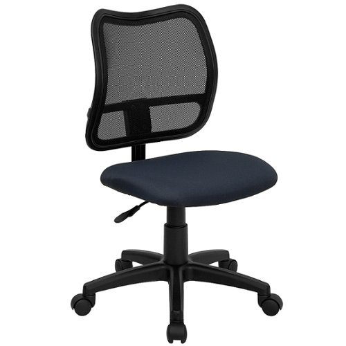 

Flash Furniture - Alber Contemporary Fabric Swivel Office Chair - Navy Blue