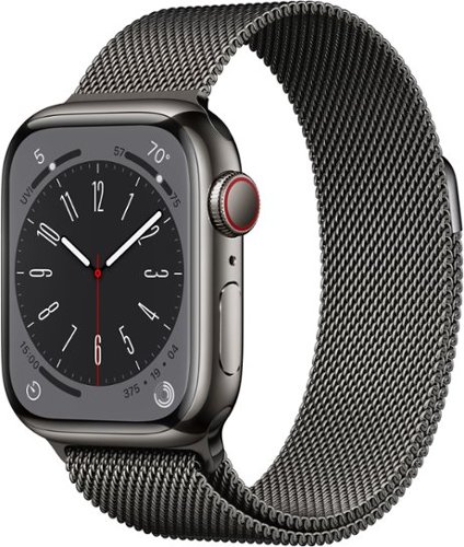 Apple Watch Series 8 GPS + Cellular 41mm Graphite Stainless Steel Case with Graphite Milanese Loop - Graphite (AT&T)
Apple Watch Series 8 GPS + Cellular 41mm Graphite Stainless Steel Case with Graphite Milanese Loop - Graphite (AT&T)