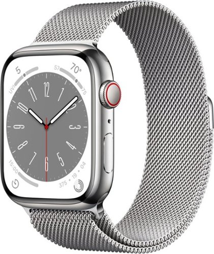 Apple Watch Series 8 GPS + Cellular 45mm Silver Stainless Steel Case with Silver Milanese Loop - Silver (AT&T)
Apple Watch Series 8 GPS + Cellular 45mm Silver Stainless Steel Case with Silver Milanese Loop - Silver (AT&T)