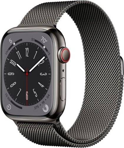 Apple Watch Series 8 GPS + Cellular 45mm Graphite Stainless Steel Case with Graphite Milanese Loop - Graphite (AT&T)
Apple Watch Series 8 GPS + Cellular 45mm Graphite Stainless Steel Case with Graphite Milanese Loop - Graphite (AT&T)