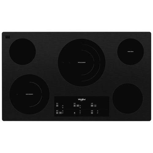 

Whirlpool - 36" Built-In Electric Cooktop with 5 Burners and FlexHeat Triple Radiant Element - Black