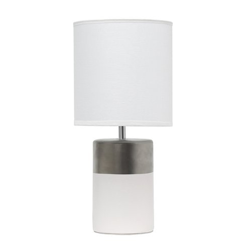 

Simple Designs - Two Toned Basics Table Lamp - Off white/silver