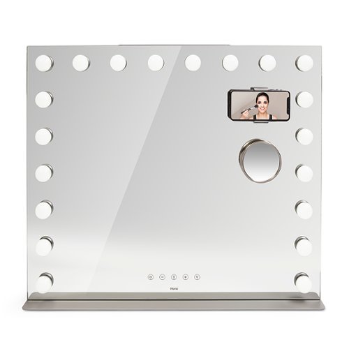 iHome - HOLLYWOOD STUDIO PRO Luxury Vanity Stereo Speaker System with BT, Dual USB Charging and Removable 10x Detail Mirror - Silver/Nickel
iHome - HOLLYWOOD STUDIO PRO Luxury Vanity Stereo Speaker System with BT, Dual USB Charging and Removable 10x Detail Mirror - Silver/Nickel