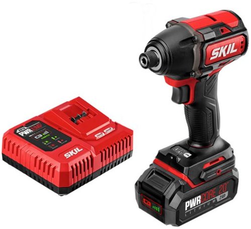 

Skil - PWR CORE 20 Brushless 20V 1/4-In Hex Impact Driver Kit with Auto PWR JUMP Charger - Red