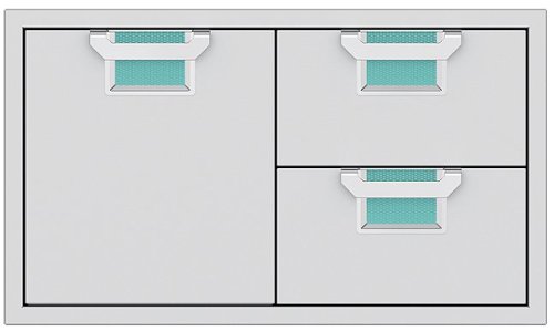 

Aspire by Hestan - AESDR Series 36" Double Drawer and Storage Door Combination - Turquoise