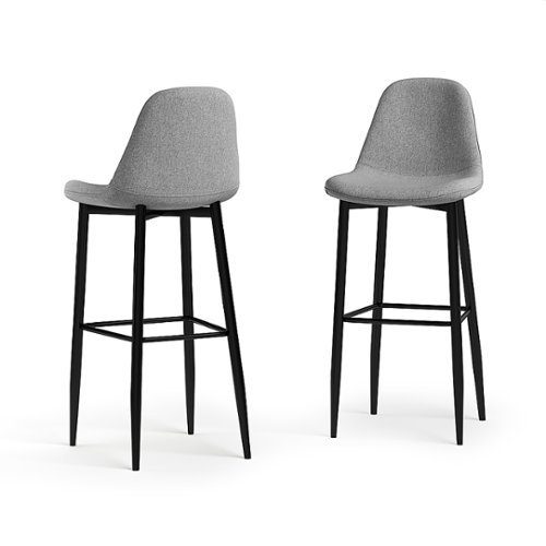 Simpli Home - Laurel Bar Stool (Set of 2) - Slate Grey