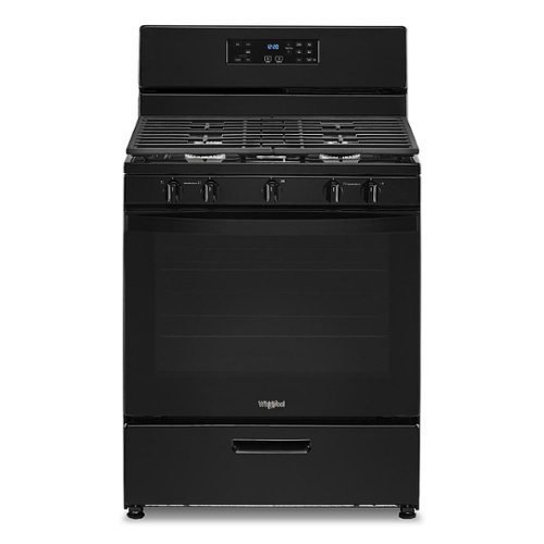 

Whirlpool - 5.1 Cu. Ft. Freestanding Gas Range with Edge to Edge Cooktop - Black