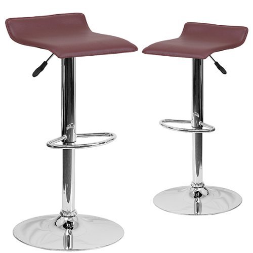 Flash Furniture - Contemporary Vinyl Adjustable Height Barstool with Wave Seat (set of 2) - Burgundy
Flash Furniture - Contemporary Vinyl Adjustable Height Barstool with Wave Seat (set of 2) - Burgundy