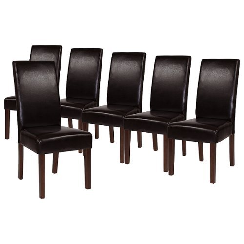 Flash Furniture - Greenwich Dining Chair (Set of 6) - Brown LeatherSoft