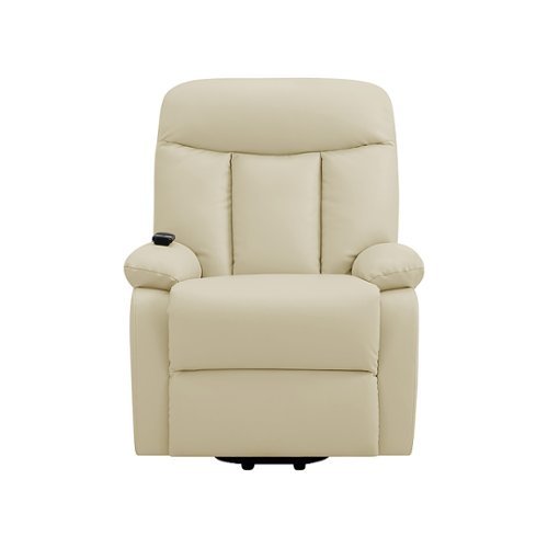 ProLounger - Kayne PU Power Lift Reclining Chair - Off-White Almond