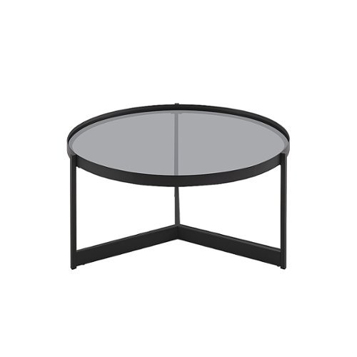 Walker Edison - Contemporary Metal and Glass Round Side Table - Smoked Glass/Black
Walker Edison - Contemporary Metal and Glass Round Side Table - Smoked Glass/Black