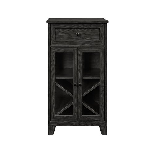 Walker Edison - Rustic Glass-Door Bar Cabinet with Bottle Storage - Graphite
Walker Edison - Rustic Glass-Door Bar Cabinet with Bottle Storage - Graphite
