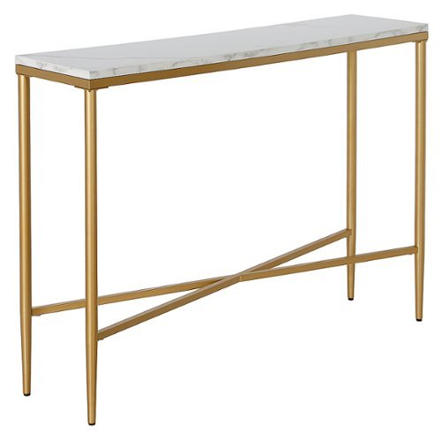 

Camden&Wells - Huxley Console Table - Brass/Faux Marble